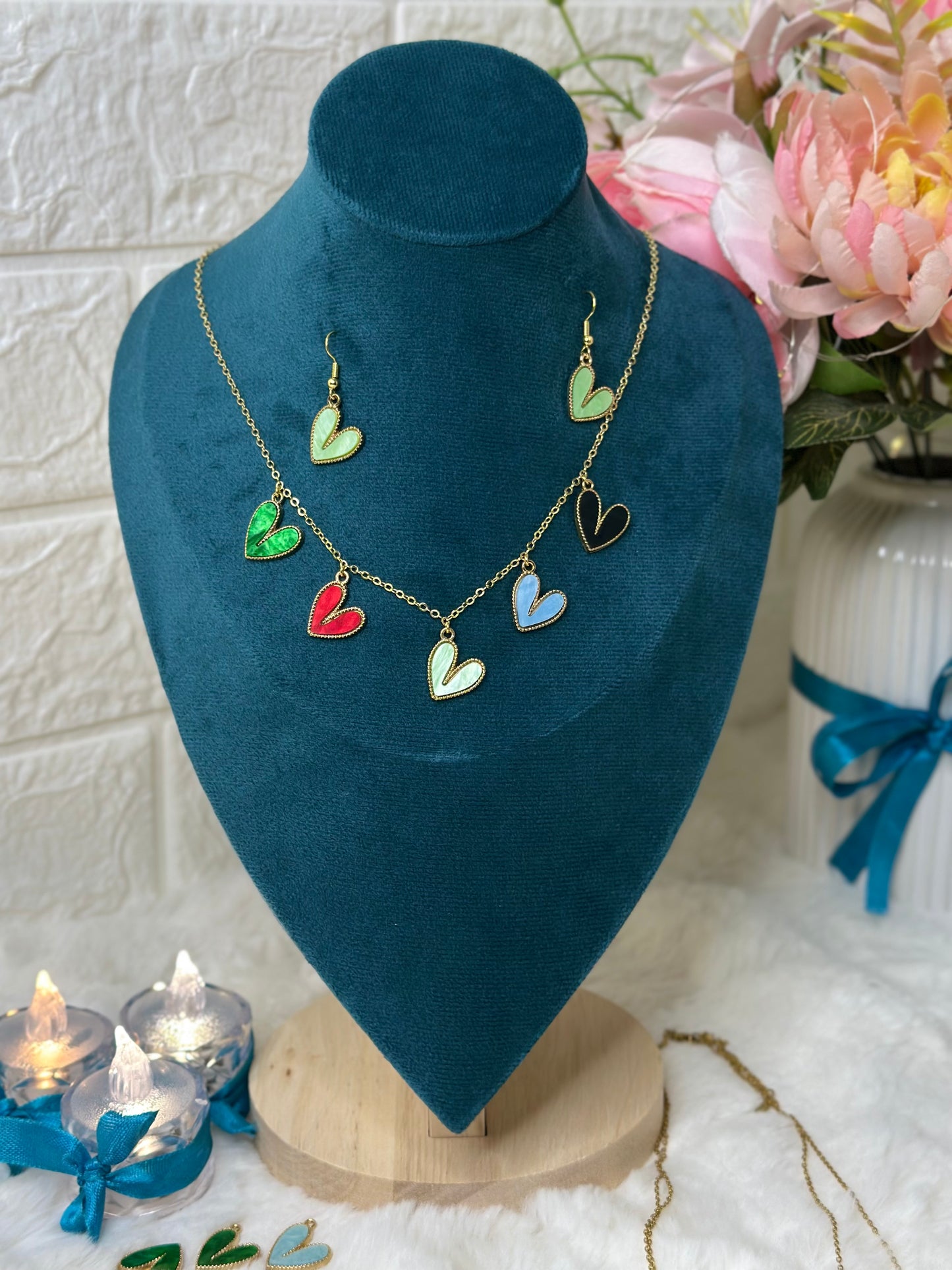 Heart shape necklace set