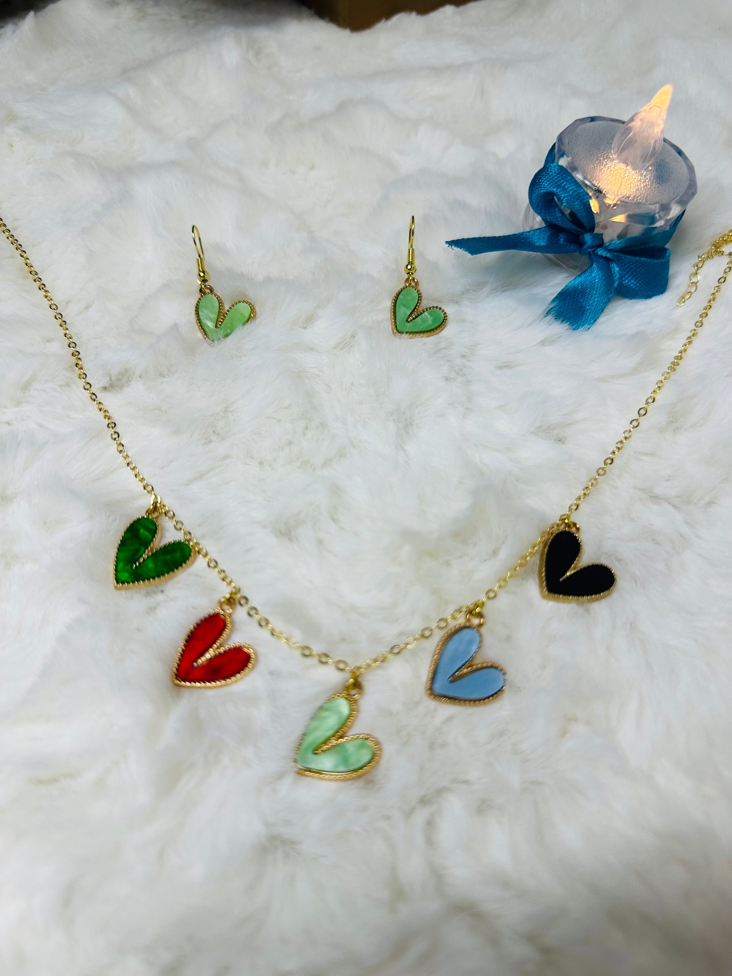 Heart shape necklace set